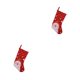 thumbnail image 1 of Bewildely Calcetín de Navidad Santa Claus árbol de Navidad chimenea ventana almacenamiento calcetín hogar granja colgantes decoración para niños Rojo 2piezas Bewildely CBP443418, 1 of 5