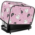 thumbnail image 1 of Toaster Cover 2 Slice Pink Cute Ghost Dustproof Bread Maker Cover Fingerprint Bakeware Protection Wide Slot Toaster Bag Reusable Kitchen Small Appliance Cover TC278, 1 of 6