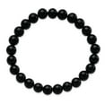 thumbnail image 2 of Primal Black Agate Beaded Stretch Bracelet, 2 of 5