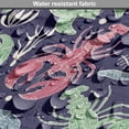 thumbnail image 5 of Nature Art Dog Crate Cover, Marine Themed Colorful Sea Animals Images Turtles Crabs Lobsters in Retro Style, Easy to Use Pet Kennel Cover for Dogs, 35" x 23" x 27", Multicolor, by Ambesonne, 5 of 6