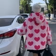 thumbnail image 3 of Abrigo con capucha de manga larga con cremallera para mujer, Chaqueta de felpa con estampado en forma de corazón Harajuku, ropa de calle gruesa y cálida para pareja, Invierno, 3 of 5