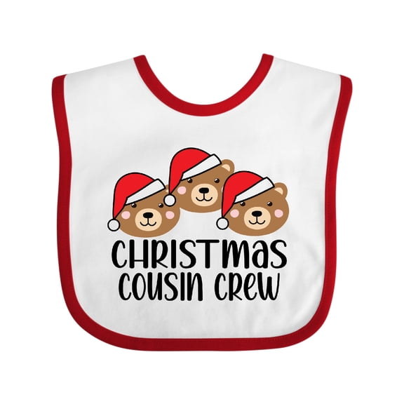 Inktastic Christmas Cousin Crew Boys or Girls Baby Bib
