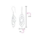 thumbnail image 4 of Bling Jewelry Womens Trendy Swirl Wire  Dangle Earrings Multi Teardrop Layer Sterling Silver, 4 of 5