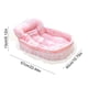 thumbnail image 3 of Cama rosa para perro, sofá lavable de princesa para gato, suave, nido para mascotas, cueva para cachorros y gatitos, cómoda y acogedora, cojín para perros pequeños, medianos y gatos (mediano), 3 of 6