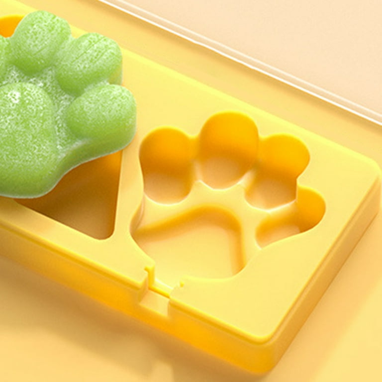 Wirlsweal Ice Cube Tray Cat Paw Foot Shaped Popsicle Stick Food