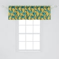 thumbnail image 2 of Ambesonne Banana Valance Pack of 2, Retro Style Hawaiian Farm, 54"X18", Mustard Pale Blue Fawn, 2 of 2