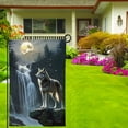 thumbnail image 4 of WYYP Wolf Waterfall Fantasy Art Garden Flag Linen for Patio Lawn Outdoor Decorations - Various Sizes - Farmhouse Holiday Yard Decor 12x18in, 4 of 8