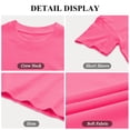 thumbnail image 3 of TEMOFON Womens Shirts Solid 100% Cotton Crew Neck T Shirts for Women Summer Casual Short Sleeve Soft Basic Tops 2XL, 3 of 9