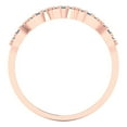 thumbnail image 5 of 0.1 ct Brilliant Round Cut Synthetic Moissanite 14k Rose Gold Stackable Band SZ 7, 5 of 6