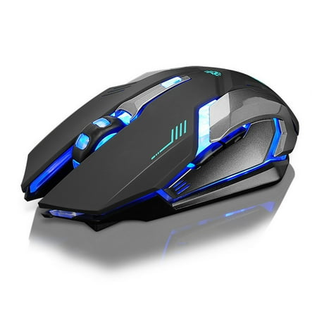 Lcd Mouse - DZT1968Rechargeable X7 Wireless Silent LED Backlit USB Optical Ergonomic Gaming Mouse