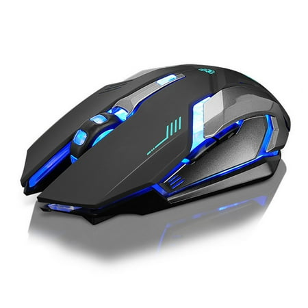 DZT1968Rechargeable X7 Wireless Silent LED Backlit USB Optical Ergonomic Gaming