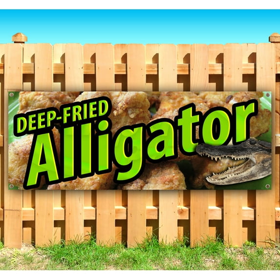 Deep-Fried Alligator 13 oz Vinyl Banner With Metal Grommets