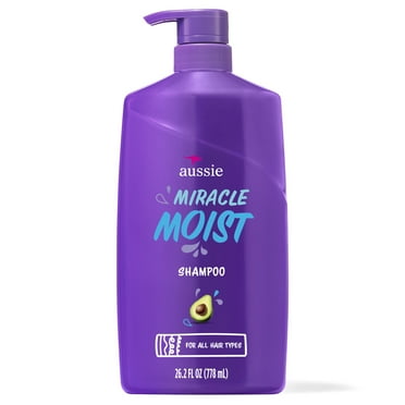 Aussie Miracle Moist Shampoo with Avocado, Paraben Free, for All Hair Types 26.2 fl oz