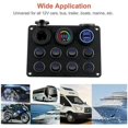 thumbnail image 5 of Enchufe de cargador USB dual 4,2 A + toma de corriente de 12 V + voltímetro LED + interruptor de palanca de encendido y apagado de 8 bandas Panel multifunción para coche, barco, RV, ATV, camión,, 5 of 5