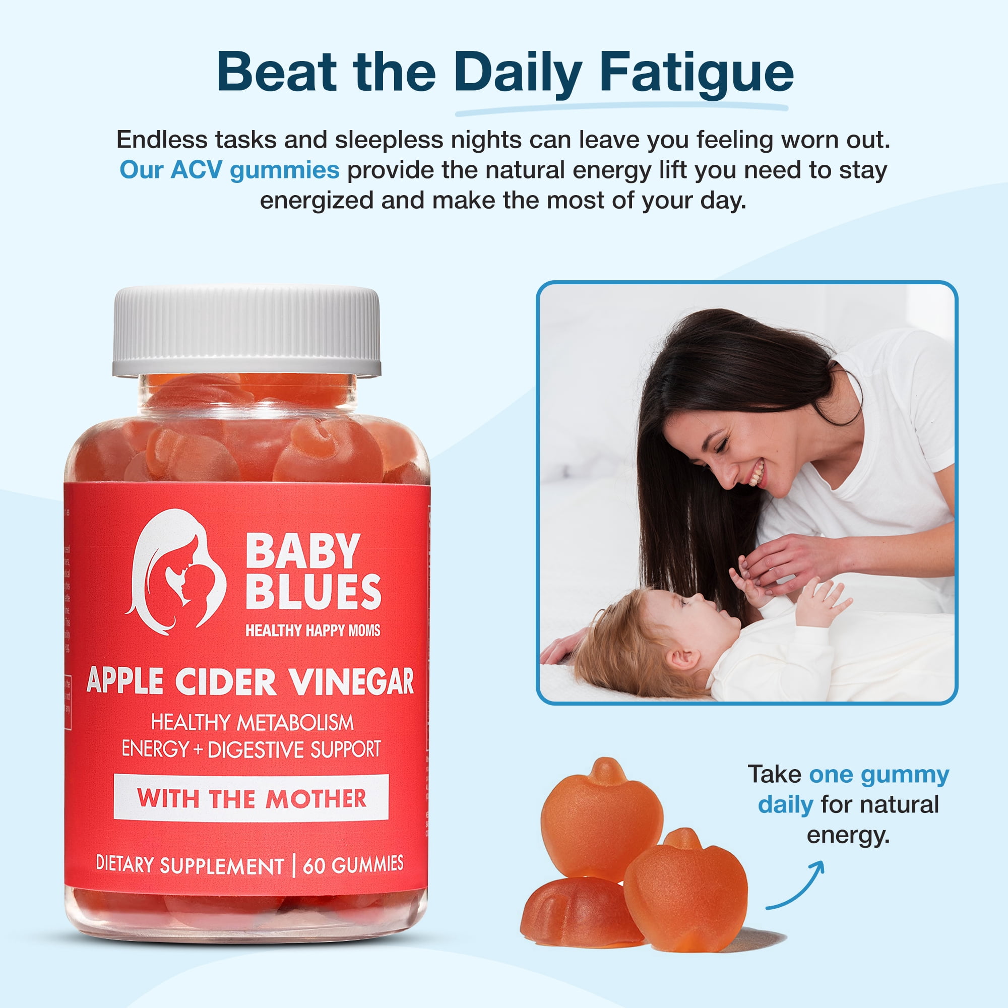 Baby Blues Postpartum Vitamins for New Moms, 3-in-1 Bundle for Hair, Immune and Digestion, 180 Count