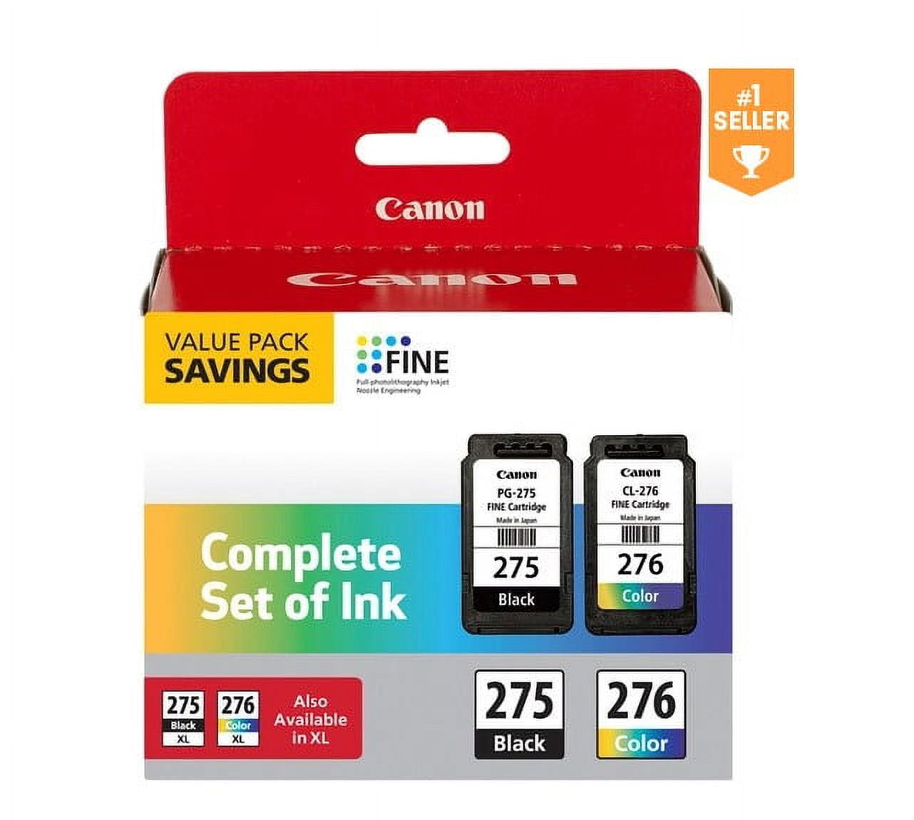 Canon PG-275/CL-276 Complete Ink Cartridge Set Black and Color for