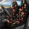 thumbnail image 2 of Yuyamidu Red Mushroom Car Seat Cover Full Set of 14 Leaves Steering Wheel Cover Seat Belt Cover Coaster Center Console Cover Headrest Covers Key Chain, 2 of 7