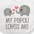 thumbnail image 4 of Inktastic My Papou Loves Me Grandchild Boys or Girls Baby Bib, 4 of 4