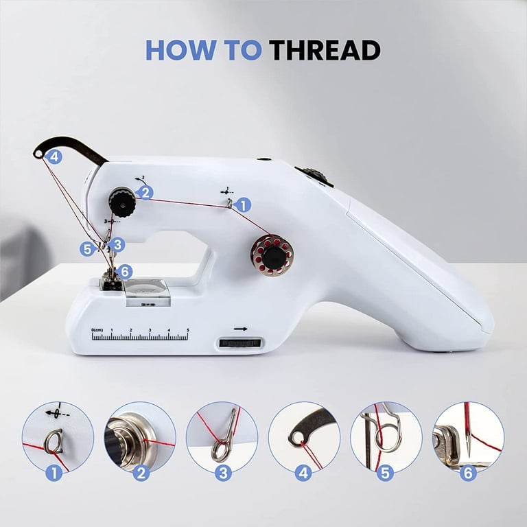 Hand Held Sewing Machine,Mini Sewing Machine is Convenient for Small USB  Beginners to Quickly Repair Suitable for Denim Curtains Or Adult Sewing