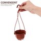 thumbnail image 5 of unbranded 10Jgo Jardineras Colgantes De Plástico Marrón Para Almacenamiento Y, 5 of 8