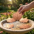 99.9% Copper Bird Bath Deicer, Maple Leaf-Shaped Winter Bird Water ...