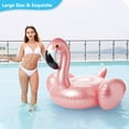 thumbnail image 5 of Flamingo Pool Float,Inflatable Giant Flamingo Pool Float,59x33.8'' Swimming Floating Raft Ride,Summer Lake Beach Swimming Pool  for Water Entertainment (Rose Gold), 5 of 8