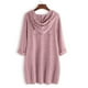 thumbnail image 3 of Blusa superior con bolsillos y manga larga con capucha y estampado de tallas grandes para mujer Pompotops gfhjh6169, 3 of 3