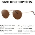 thumbnail image 3 of Round Polarized Sunglasses for Women Circle Sun Glasses with Metal Frame, 3 of 12