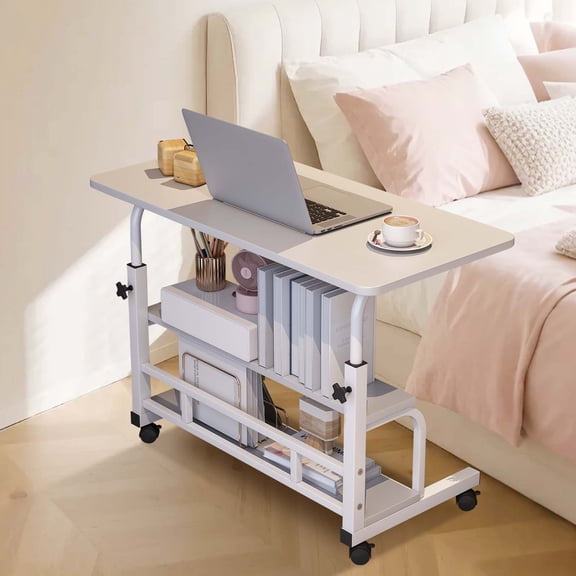 Adjustable Height Mobile Standing Desk Portable Rolling Laptop Table Computer Desk for Home Office With Wheels