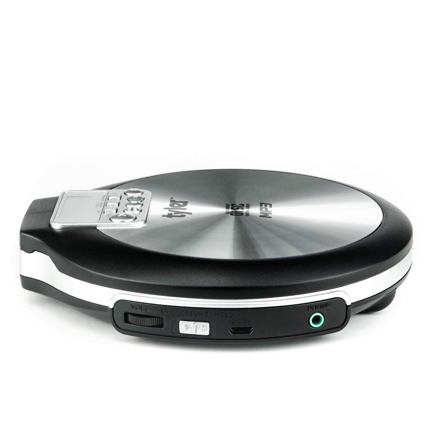 Tyler TDM-01 Portable CD Player Compact 40/100 sec Anti-Skip CD/MP3 Player ‚ Programmable Memory ‚ X-Bass Sound - Lightweight & Shockproof ‚ Rechargeable Battery Function & Pro-Earbuds