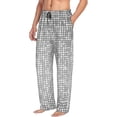 thumbnail image 6 of Logiee Silver Mosaic Print Pajama Pants for Men,Men’s Pajama Bottoms,Mens PJ Pants with Pockets & Button Fly-Small, 6 of 6