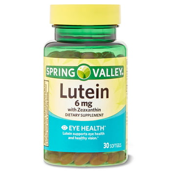 Spring Valley Lutein with Zeaxanthin Dietary Supplement, 6 mg, 30 count