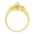 thumbnail image 5 of 10k Yellow Gold Freshwater Cultured Pearl And Diamond Heart Ring, 5 of 6