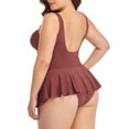 thumbnail image 4 of Aayomet Maillot de Bain Imprimé à Pois de Style Jupe (Rouge, XL), 4 of 4