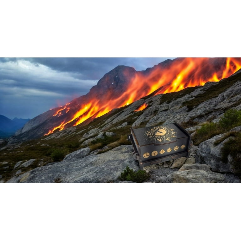 Dice Box - BLACK - Dragons Eye 6x4x3 Dice Box - BLACK - Dragons Eye 6x4x3