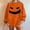 Orange, variant on YVNAURA Cute Halloween Pumpkin Ghost Bat Print Sweatshirt for Women Crewneck Long Sleeve Pullover Oversized Loose Fit Casual Fall Spooky Season Top 1 Pack, Orange,L