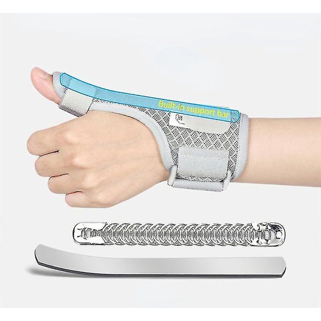 Muñequera Pulgar Soporte de mano Soporte de pulgar ajustable Férula con soporte de muñeca - Soporte de pulgar para protección contra esguinces en los dedos,11 Feliz Sencillez