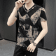 thumbnail image 5 of Camisetas para hombre, camisetas ajustadas con estampado de ropa de calle, camiseta con cuello en V, camiseta gráfica de verano para hombre, ropa de gimnasio Kpop O barata al por mayor original, 5 of 5