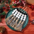 thumbnail image 2 of 6PCS Snowman Bead Garland Christmas Tree Ornaments Xmas Wooden Farmhouse Bead Rustic Hanging Bead Plaid Bead Tassel for Christmas Hanging Party Decor, 2 of 9
