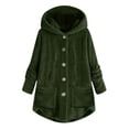 thumbnail image 2 of IMENGL Plus size button plush tops loose cardigan, Green M, Size M-5XL, 2 of 4