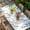 Blue, variant on Eucalyptus Leaves Table Cloths for 6 Foot Rectangle Tables, Summer Botanical Patio Waterproof Elastic Fitted Tablecloths, Washable Rectangular Table Cover for Camping