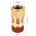 thumbnail image 2 of Uxcell Brass Compression Tube Fitting 1/2NPT x 5/8" Tube OD Straight Coupling Adapter, 2 of 5