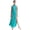 Blue Green, variant on Womens Lyrical Dance Dress Halter Strappy Back Rhinestones Split Dress for Stage Performance Black S