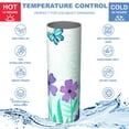 thumbnail image 5 of Butterfly 20 Oz Stainless Steel Skinny Tumbler – Vacuum Insulated Slim Travel Cup with Lid & Stainless Steel Straw, 360° Full Wrap Printed Tumbler for Home, Office & Outdoor Use, Spring, 5 of 6
