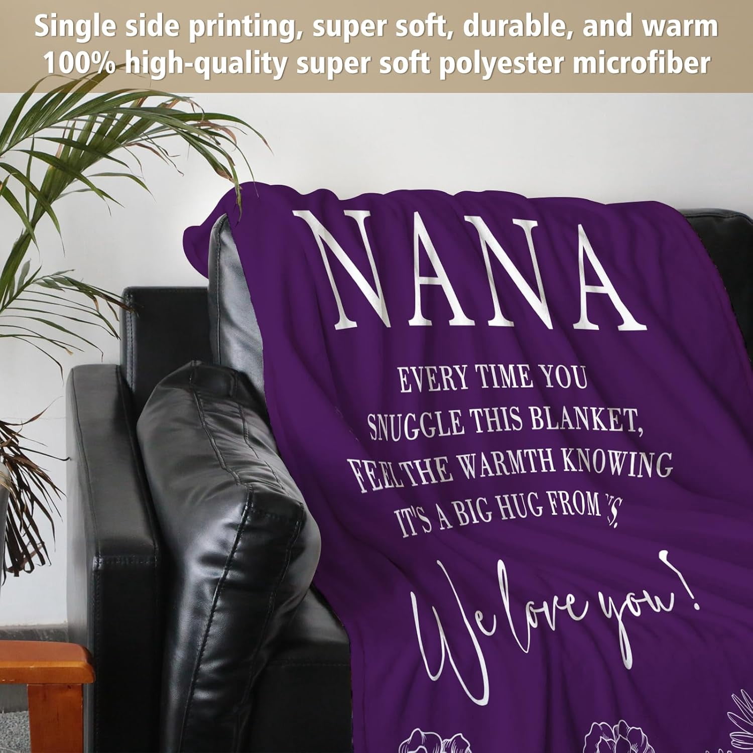 Nana Gifts, Gifts for Nana Blanket, Nana Birthday Gift from Grandkids, to My Nana Grandma Throw Blanket