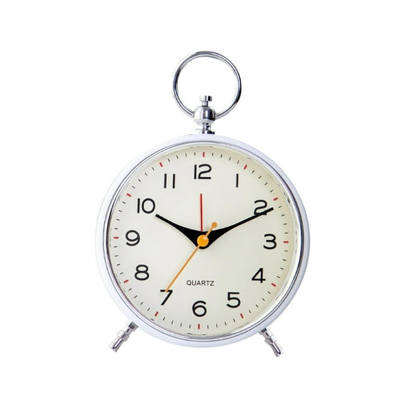 Reloj despertador decorativo creativo mecánico de metal con luz para blanco