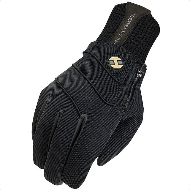 04 SIZE HERITAGE EXTREME WINTER HORSE RIDING EQUESTRIAN GLOVE BLACK by HERITAGE GLOVES