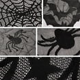 thumbnail image 3 of Halloween Decorations Indoor Set ,Halloween Fireplace Mantel Scarf & Round Table Cover & Lace Table Runner & 60Pcs Scary 3D Bat for Halloween Party Decorsr,Spooky Home Decor, 3 of 8