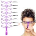 thumbnail image 1 of Eyebrow Stencils, Eyebrow Template, Eyebrow Shaping Kit,8 Styles Reusable Eyebrow Stencil With Handle And Strap, Washable, 1 of 5
