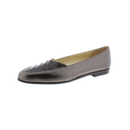 

Amalfi by Rangoni Womens Orazio Woven Dressy Loafers Silver 8 Super Slim (SS)